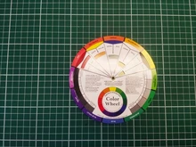 Tarjeta de papel colorido profesional, rueda de mezcla de colores de diseño de tres niveles, guía circular central redonda, gira tatuajes, pigmento de uñas, 12 Uds.