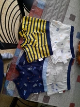 Bóxer de algodón para niños, ropa interior a rayas, azul marino, 3, 4, 6, 8, 10, 12, 14 años, 203021