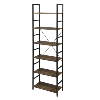 6-tier Wooden Bookcase Bookshelf Storage Organizer 1