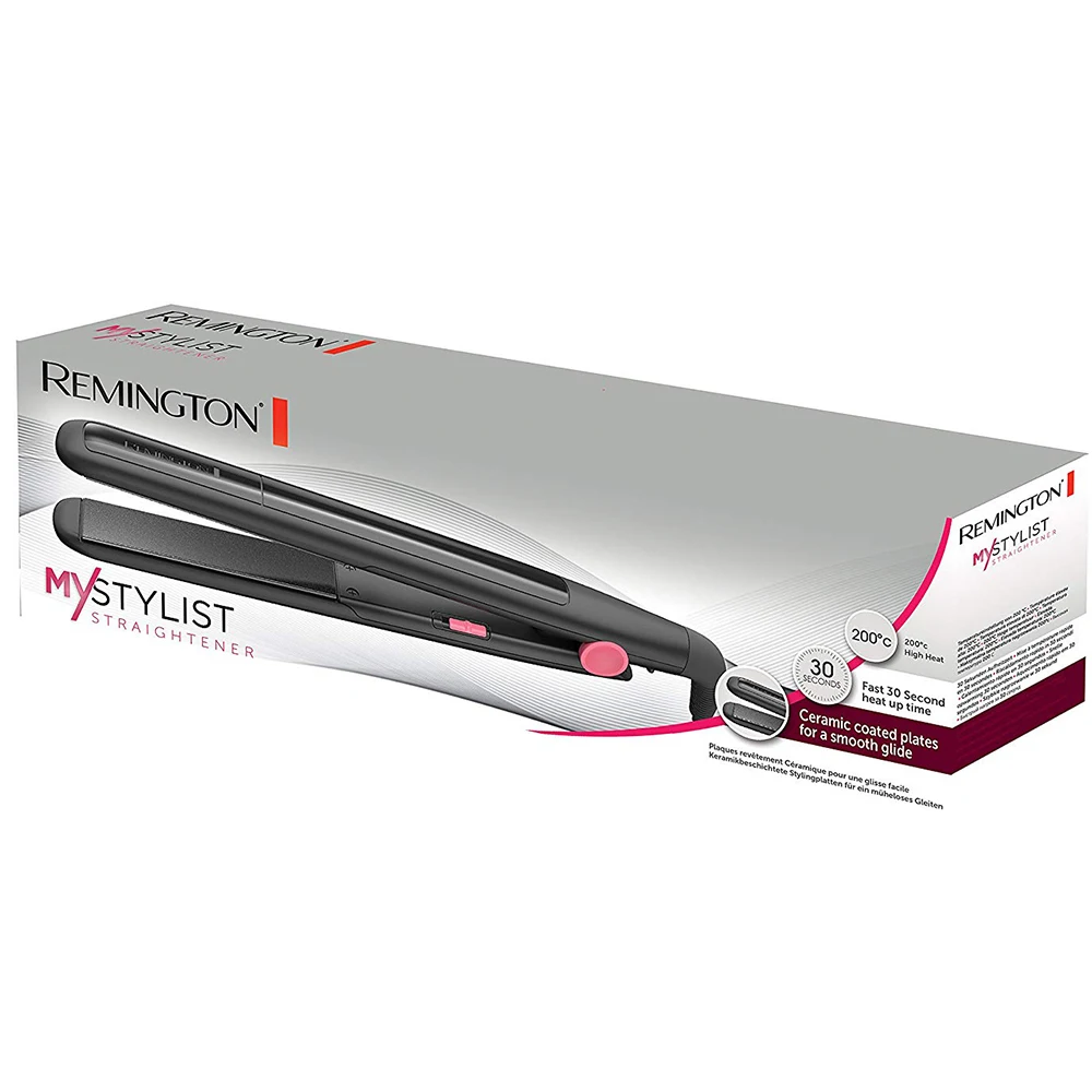 Remington Plancha de Pelo My Stylist S1A100 Cerámica, Placas Estrechas  Extralargas Flotantes de 110 mm, hasta 200 °C Negro|Planchas de pelo| -  AliExpress