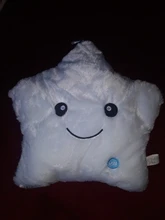 34CM Creative Toy Luminous Pillow Soft Stuffed Plush Glowing Colorful Stars Cushion Led