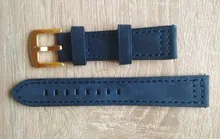 Hengrrc-correas de reloj de cuero genuino para hombre y mujer, pulsera de cuero de vaca, negro, Azul, Gris, marrón, 18, 20mm, 22mm, 24mm