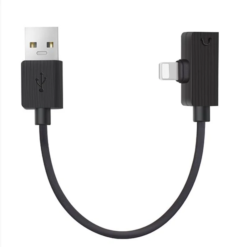 Адаптер-переходник Hoco LS9 USB A на Lightning для наушников и зарядки 15см(Черный