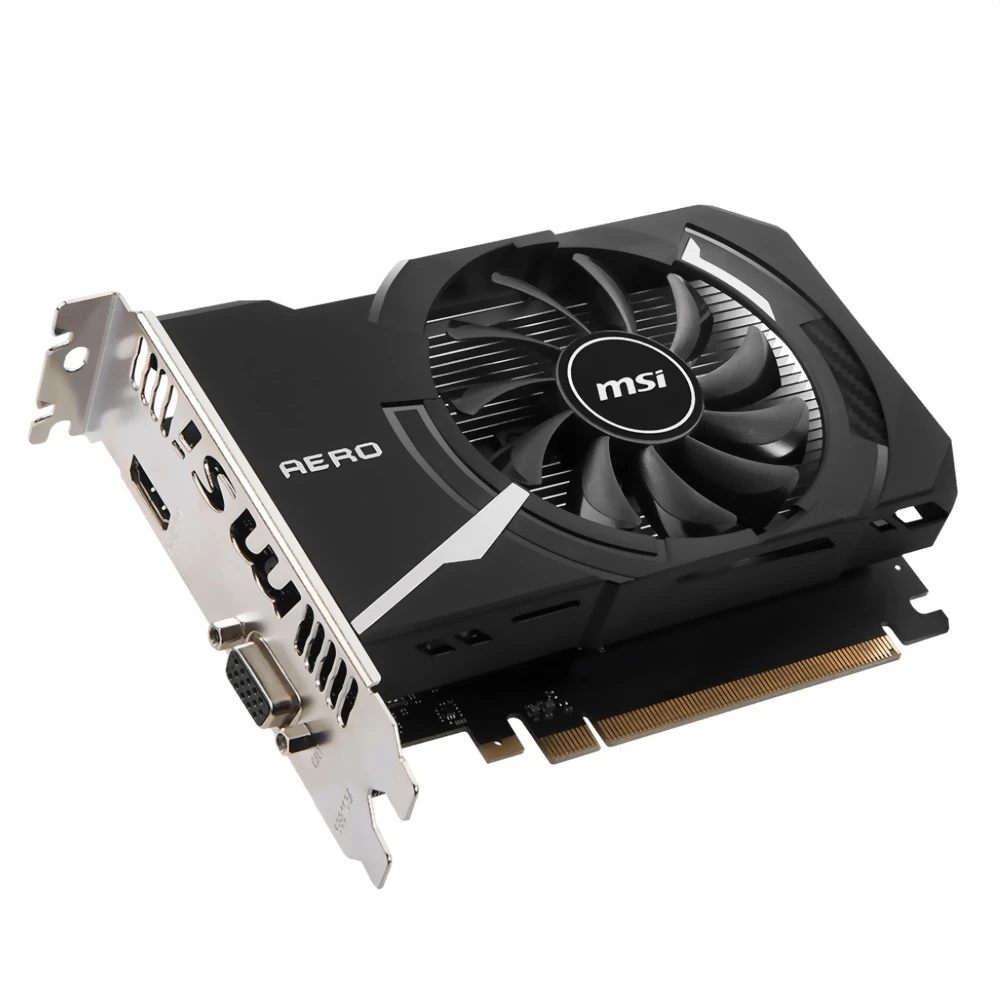Видеокарта MSI Aero nVidia GeForce GT 1030 1430MHz 2048MB 2100MHz 64 bit RTL [GT 1030 AERO ITX 2GD4 OCV1 ]