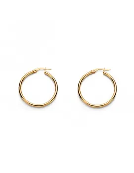 

Earrings Gold Hoops round smooth 34x2.5mm (9kts)