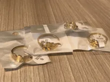 DOTIFI-Anillo de diseño de trébol para mujer, de acero inoxidable 316L, joyería de lujo para fiesta/boda R315