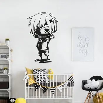 

Chibi Kaneki Tokyo Ghoul Wall Sticker Home Bedroom Kids Room Art Anime Decoration Vinyl Removable A001305