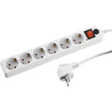 Фильтр сетевой STAYER 3 м, 2500 Вт, 6 гнезд 55067-3