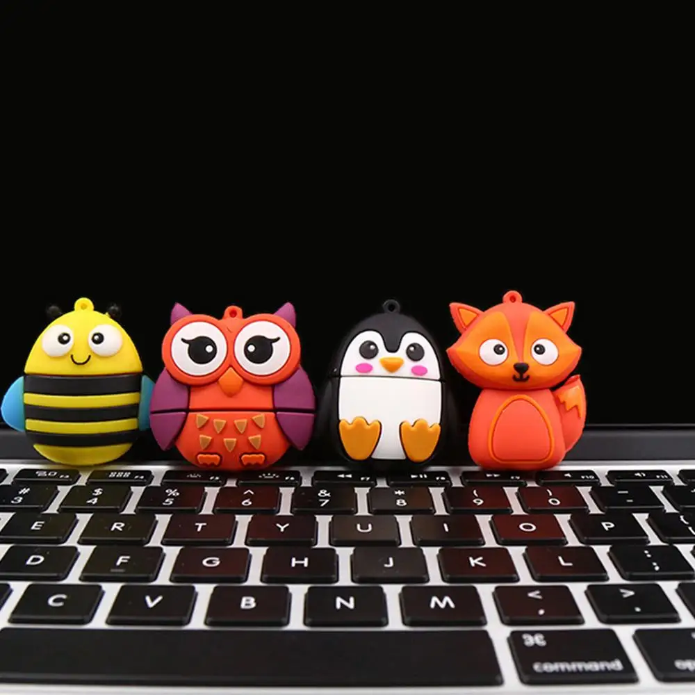 USB флеш накопитель с изображением животных совы единорога 4 ГБ 8 16 32 64 ГБ|USB