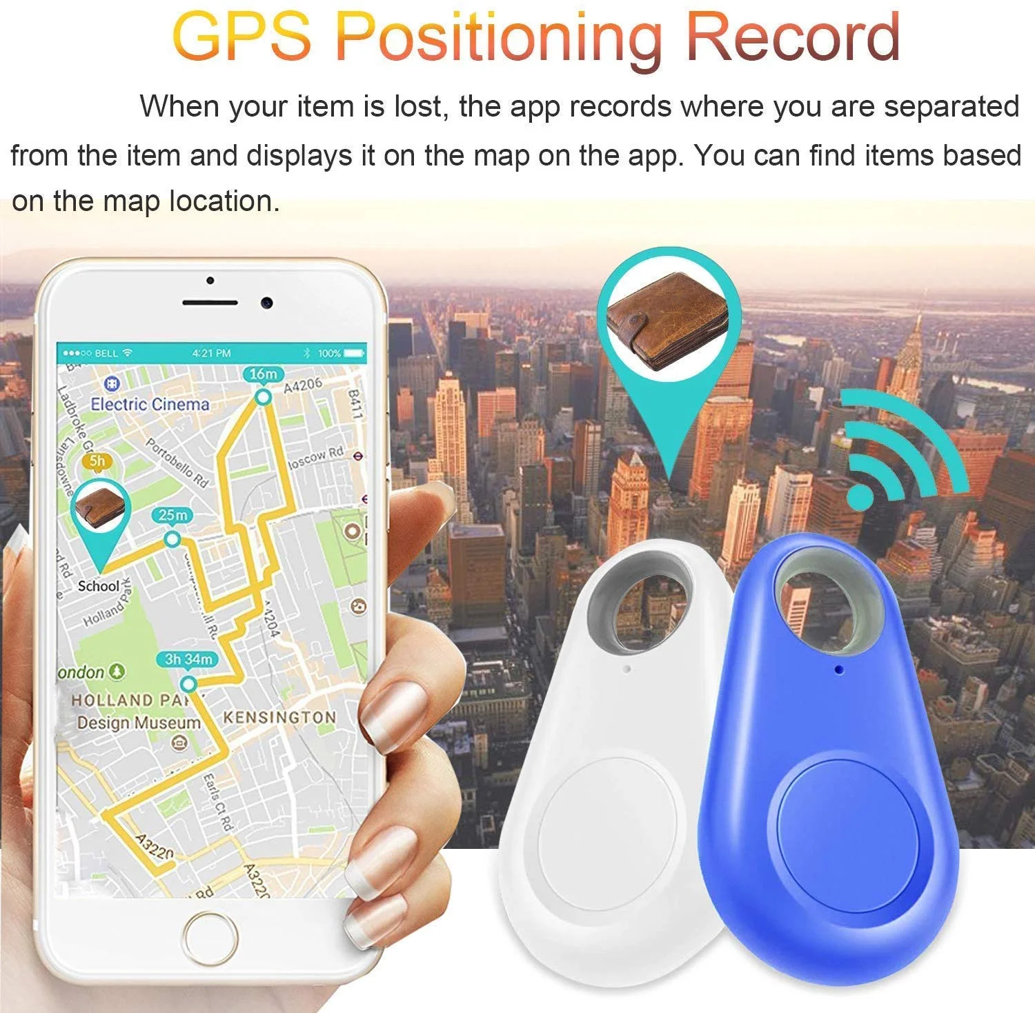 Капля воды GPS трекер мобильный телефон Bluetooth: умный мини двухполосная