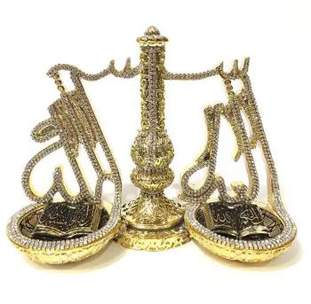 

Islamic-Home-Decor-Ramadan-Eid-Gift 20 Cm Justice Scale Trinket Gold Trinket Silver Biblo gift