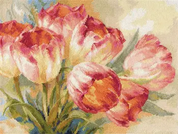 

2-29 set for embroidery Alice 'тюльпаны' 40*30 cm