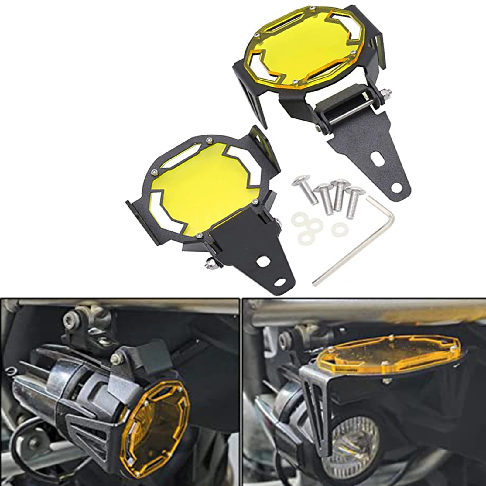 2 Pcs Motorcycle Fog Light Bulb Cover Protector Led light Guards for R1200GS F800GS R1250GS F850GS F750GS ADV |