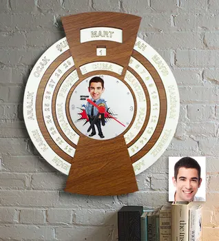 

Personalized Mr Polis Caricature Of Infinite Maya Calendar Wall clock-1
