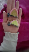 Horquilla con orejas de gato y lentejuelas tridimensional para niña, 2 uds., horquilla para niña, horquilla para bebé, clip LATERAL, regalo de vacaciones