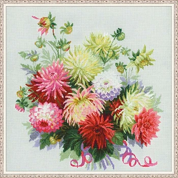 

1384 set for embroidery Riolis 'георгины', 45*45 cm