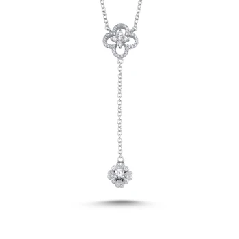 

KUTAYDAN Zircon Cubic Zirconia Dangle Pendant 925 Sterling Silver