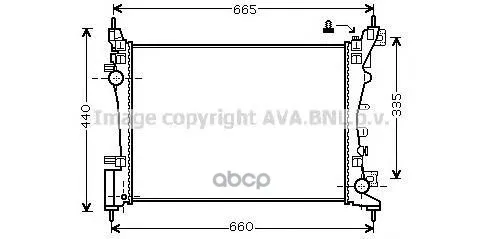 Радиатор Opel Corsa 1.2-1.4 10- Ava Ol2574 Ava арт. OL2574