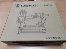 DEKO-pistola de aparejos y grapadora eléctrica, DKET02, grapa de muebles, para marco con grapas y herramienta de carpintería
