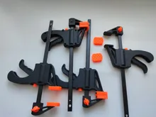 Abrazadera F para Barra de carpintería, herramienta de tornillo de mano, liberación rápida de trinquete, 4 pulgadas, 3/4/5 Uds.