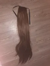 JINKAILI-Peluca de cabello sintético superlarga y Lisa, extensiones de cabello con coleta ondulada resistente al calor