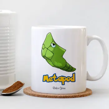

Personalized Pokemon Metapod White Mug Cup