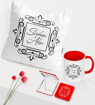 

Personalized Is Red Mug Mirror Pillow Set-1
