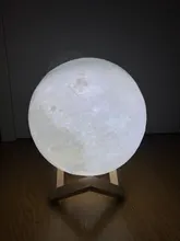 Night-Light Moon-Lamp Touch-Switch Bedroom-Decoration LED Birthday-Gift 3d-Print Rechargeable