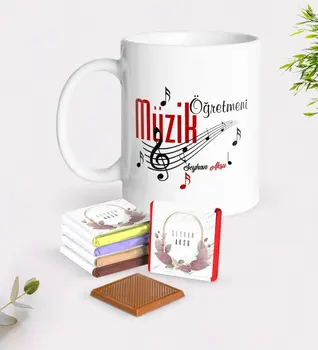 

Personalized Music Teacher White Mug and Chocolate Gift Set