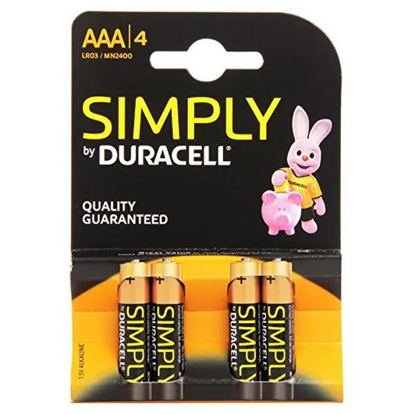 Щелочные батарейки DURACELL Simply DURSIMLR3P4B LR03 AAA 1,5 V(4 шт