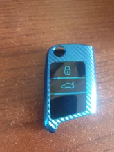 Funda protectora de carbono para llave de coche, cubierta de Tpu para Volkswagen Golf 7 MK7 Tiguan MK2, SEAT Ateca Leon FR 2 Ibiza, Skoda Octavia A7