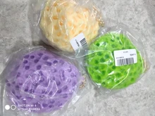 Pelota de baño suave con forma de panal para niños y adultos, 1 Uds., esponja de baño para ducha, frotar el cuerpo, cepillos de baño
