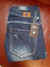 Ripped Jeans Denim Pants Sokotoo Patchwork Straight Slim Male Mens Personality Fashion