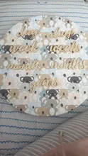 Tarjeta de hito del mes del bebé de madera, hito de cumpleaños del mes de nacimiento recién nacido, mordedor de madera, accesorios de fotografía para niños, juguete