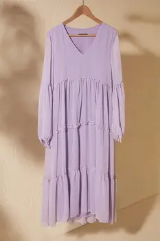 

Trendyol Shir Detailed Flounces Dress TWOSS20EL0967