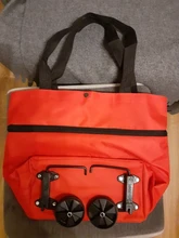 Carrito de compra plegable Eco grande, reutilizable, plegable, resistente al agua, para equipaje, ruedas, cesta de mercado no tejida, 2020