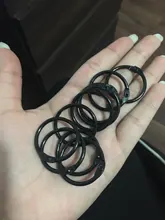 10 Uds. Hoja metálica suelta anillo de carpeta aros para libros DIY álbumes escuela Oficina suministros artesanía Color caramelo llavero para colgar