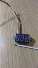 Voltímetro Digital de 3 dígitos, pantalla led a Color de 0,36 pulgadas, 0,36 pulgadas, rojo, verde, azul, CC 0V-100V, tres líneas