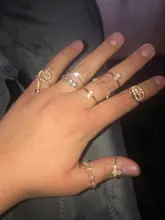 Conjunto de anillos de serpiente para mujer, conjunto de anillos ajustables para niñas, accesorios punk, joyería de moda