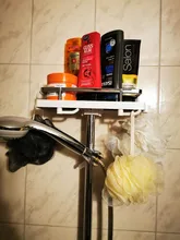 Organizer Shelves-Holder Tray-Rack Shampoo-Tray Shower-Storage Bathroom-Pole Single-Tier