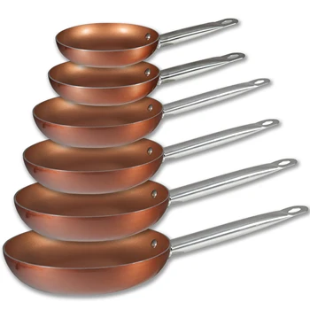 

Juego de 6 sauce pans (18,20, 22,24, 26,28) in aluminum pressing SAN ignacio collection Professional Chef Cooper Plus