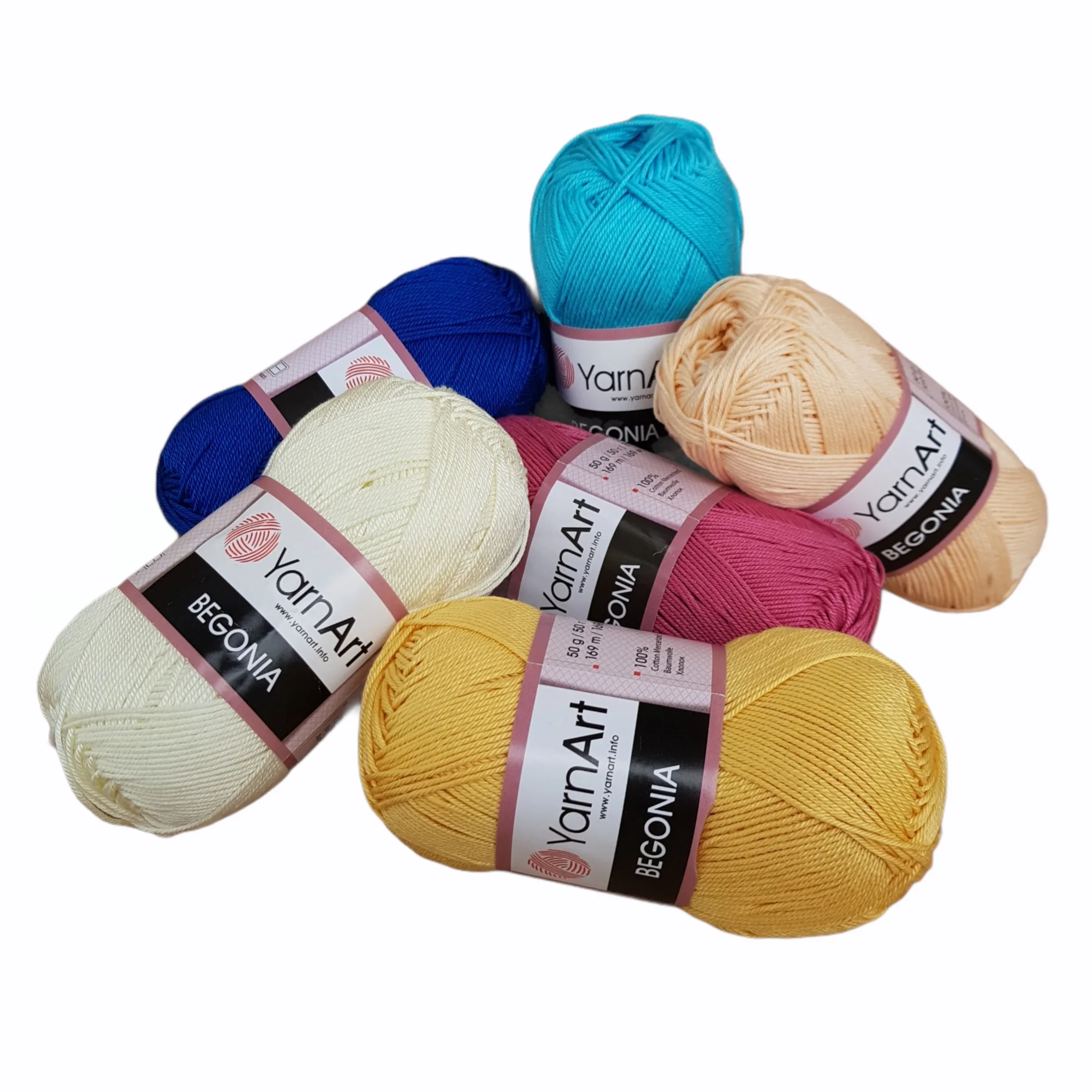 Violet Yarnart Mercerized Cotton Yarn for Knitting Crochet Yarn