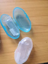 Cepillo de dientes de silicona para dedos de bebé + caja, cepillo de dientes de silicona suave transparente para niños, cepillo de limpieza de goma para bebés