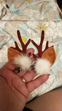 Hair-Clips Mushroom Deer XMAS Christmas Cute Korea 1-Pair Fur-Ball Antlers Girls Fashion