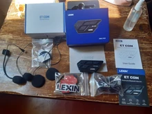 LEXIN-Intercomunicador con bluetooth 5,0 para casco, auriculares resistentes al agua de 1200m para 2 conductores de 6 colores, modelo LEXIN ET COM, 1 unidad