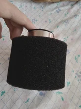 Filtro de aire de espuma de cuello recto, para Scooter, Dirt Bike y motocicleta, negro y rojo, 35mm, 38mm, 42mm, 45mm y 48mm, esponja limpiadora
