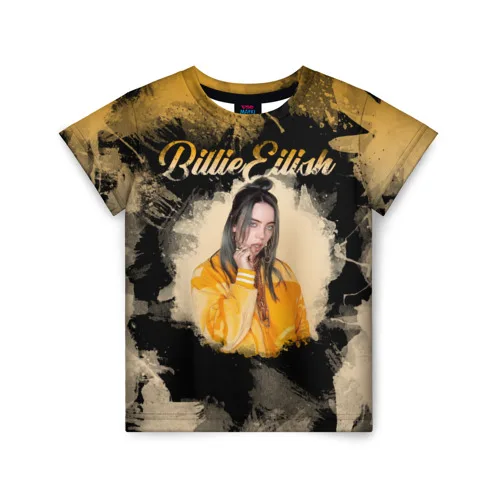 Детская футболка 3D Billie Eilish Акварель | одежда и обувь