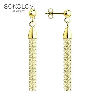 

Drop Earrings SOKOLOV Silver fashion jewelry silver 925 women's/men's, male/female, long earrings, women's male