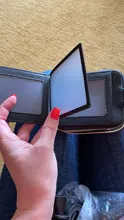 Wallet Card Drivers License-Cover Zipper Purses Organ Clutch Genuine-Leather Womens