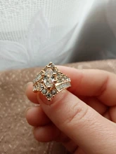 Clásico de lujo blanco Oval anillo de oro CZ propuesta de matrimonio de las mujeres bien regalo de la joyería de moda de fiesta de novia anillo de compromiso
